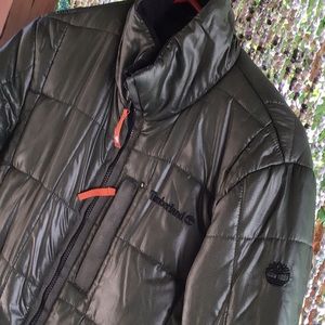 Timberland Lightweight Olive Green Puffer Jacket